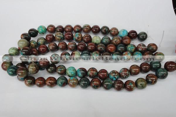 CDS188 15.5 inches 12mm round dyed serpentine jasper beads