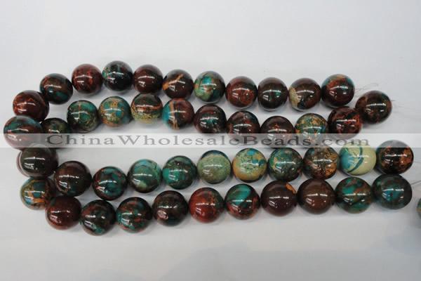 CDS191 15.5 inches 18mm round dyed serpentine jasper beads