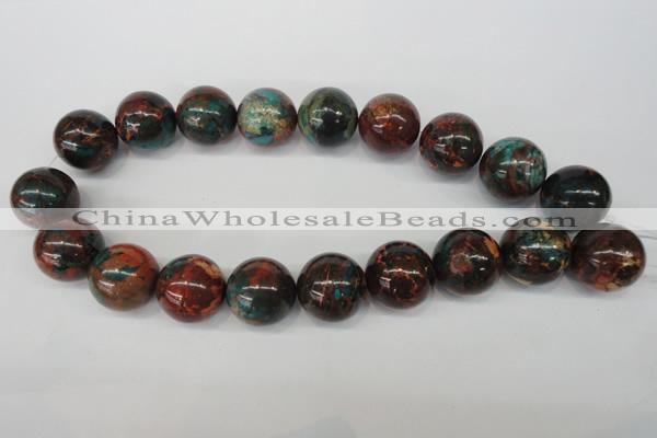 CDS192 15.5 inches 20mm round dyed serpentine jasper beads