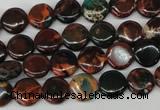 CDS198 15.5 inches 10mm flat round dyed serpentine jasper beads