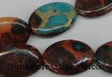 CDS210 15.5 inches 18*25mm oval dyed serpentine jasper beads