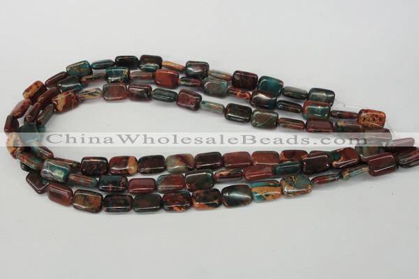 CDS214 15.5 inches 10*14mm rectangle dyed serpentine jasper beads