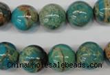 CDS26 15.5 inches 14mm round dyed serpentine jasper beads