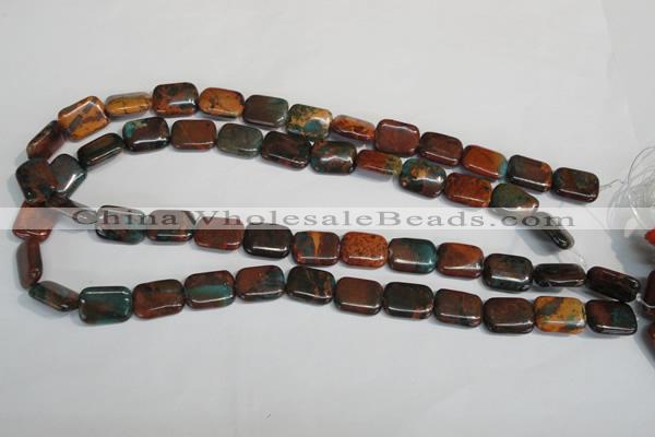 CDS265 15.5 inches 12*16mm rectangle dyed serpentine jasper beads