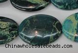 CDS50 15.5 inches 22*30mm oval dyed serpentine jasper beads