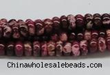 CDT06 15.5 inches 4*8mm rondelle dyed aqua terra jasper beads