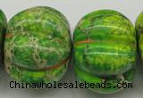 CDT150 15.5 inches 25*34mm pumpkin dyed aqua terra jasper beads