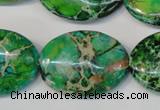 CDT186 15.5 inches 22*30mm oval dyed aqua terra jasper beads
