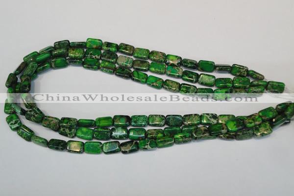 CDT198 15.5 inches 8*12mm rectangle dyed aqua terra jasper beads