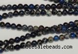 CDT220 15.5 inches 4mm round dyed aqua terra jasper beads