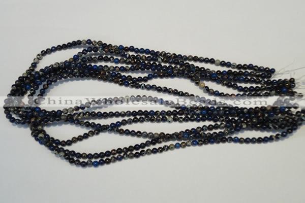 CDT220 15.5 inches 4mm round dyed aqua terra jasper beads