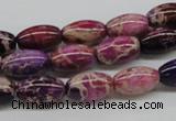 CDT30 15.5 inches 8*12mm rice dyed aqua terra jasper beads