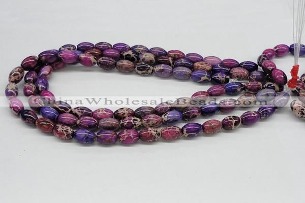 CDT31 15.5 inches 10*14mm rice dyed aqua terra jasper beads