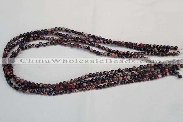 CDT360 15.5 inches 4mm round dyed aqua terra jasper beads