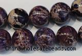 CDT365 15.5 inches 14mm round dyed aqua terra jasper beads