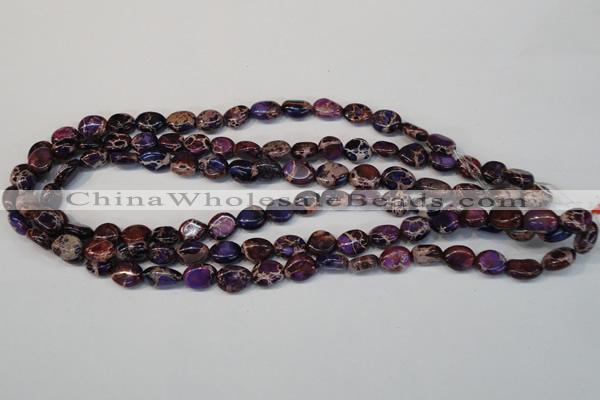 CDT389 15.5 inches 10*12mm nugget dyed aqua terra jasper beads