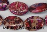 CDT475 15.5 inches 18*25mm oval dyed aqua terra jasper beads