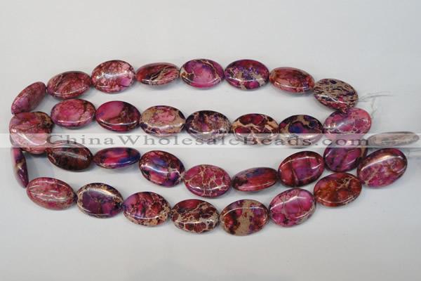 CDT475 15.5 inches 18*25mm oval dyed aqua terra jasper beads