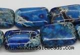 CDT56 15.5 inches 18*25mm rectangle dyed aqua terra jasper beads