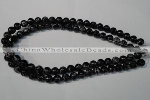 CDT683 15.5 inches 10mm round dyed aqua terra jasper beads
