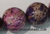 CDT699 15.5 inches 24mm round dyed aqua terra jasper beads