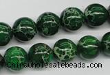 CDT70 15.5 inches 12mm round dyed aqua terra jasper beads