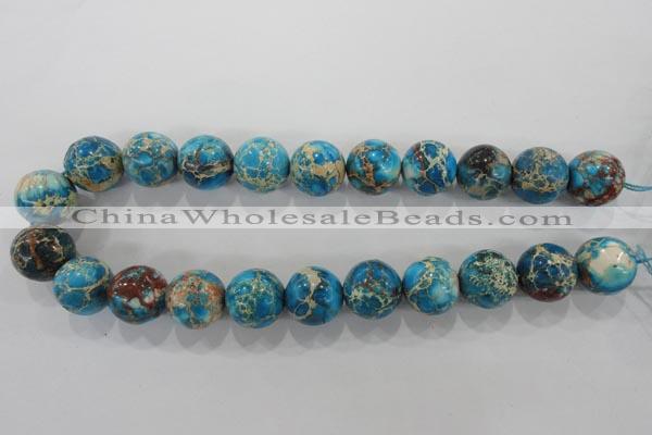 CDT808 15.5 inches 18mm round dyed aqua terra jasper beads wholesale