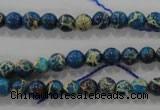 CDT811 15.5 inches 6mm round dyed aqua terra jasper beads wholesale