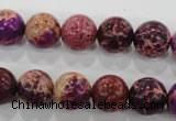 CDT833 15.5 inches 10mm round dyed aqua terra jasper beads wholesale