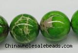 CDT85 15.5 inches 20mm round dyed aqua terra jasper beads