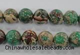 CDT853 15.5 inches 10mm round dyed aqua terra jasper beads wholesale