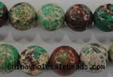 CDT855 15.5 inches 14mm round dyed aqua terra jasper beads wholesale