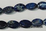 CDT913 15.5 inches 10*14mm oval dyed aqua terra jasper beads