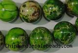 CDT923 15.5 inches 16mm round dyed aqua terra jasper beads
