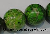 CDT925 15.5 inches 24mm round dyed aqua terra jasper beads