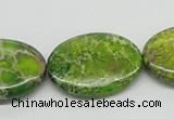 CDT94 15.5 inches 22*30mm oval dyed aqua terra jasper beads