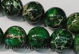 CDT958 15.5 inches 18mm round dyed aqua terra jasper beads