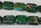 CDT974 15.5 inches 12*16mm rectangle dyed aqua terra jasper beads