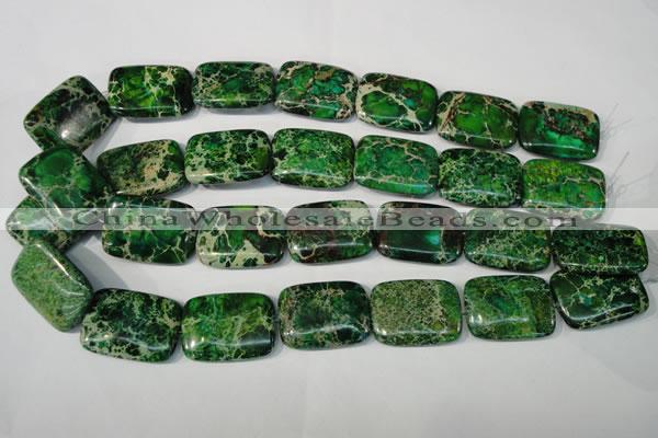 CDT975 15.5 inches 22*30mm rectangle dyed aqua terra jasper beads