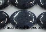 CDU02 15.5 inches 22*30mm oval natural blue dumortierite beads