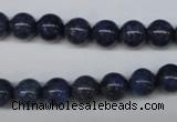 CDU102 15.5 inches 8mm round blue dumortierite beads wholesale