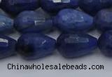 CDU214 15.5 inches 10*15mm faceted teardrop blue dumortierite beads