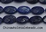 CDU216 15.5 inches 8*12mm faceted oval blue dumortierite beads