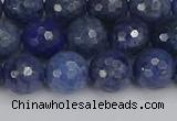 CDU324 15.5 inches 8mm faceted round blue dumortierite beads