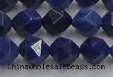 CDU338 15.5 inches 10mm faceted nuggets blue dumortierite beads