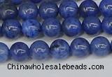 CDU341 15.5 inches 6mm round blue dumortierite beads wholesale