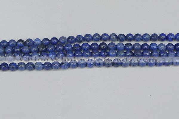 CDU341 15.5 inches 6mm round blue dumortierite beads wholesale