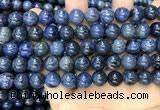 CDU353 15.5 inches 10mm round blue dumortierite beads wholesale