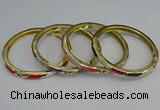 CEB109 7mm width gold plated alloy with enamel bangles wholesale