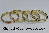 CEB112 7mm width gold plated alloy with enamel bangles wholesale